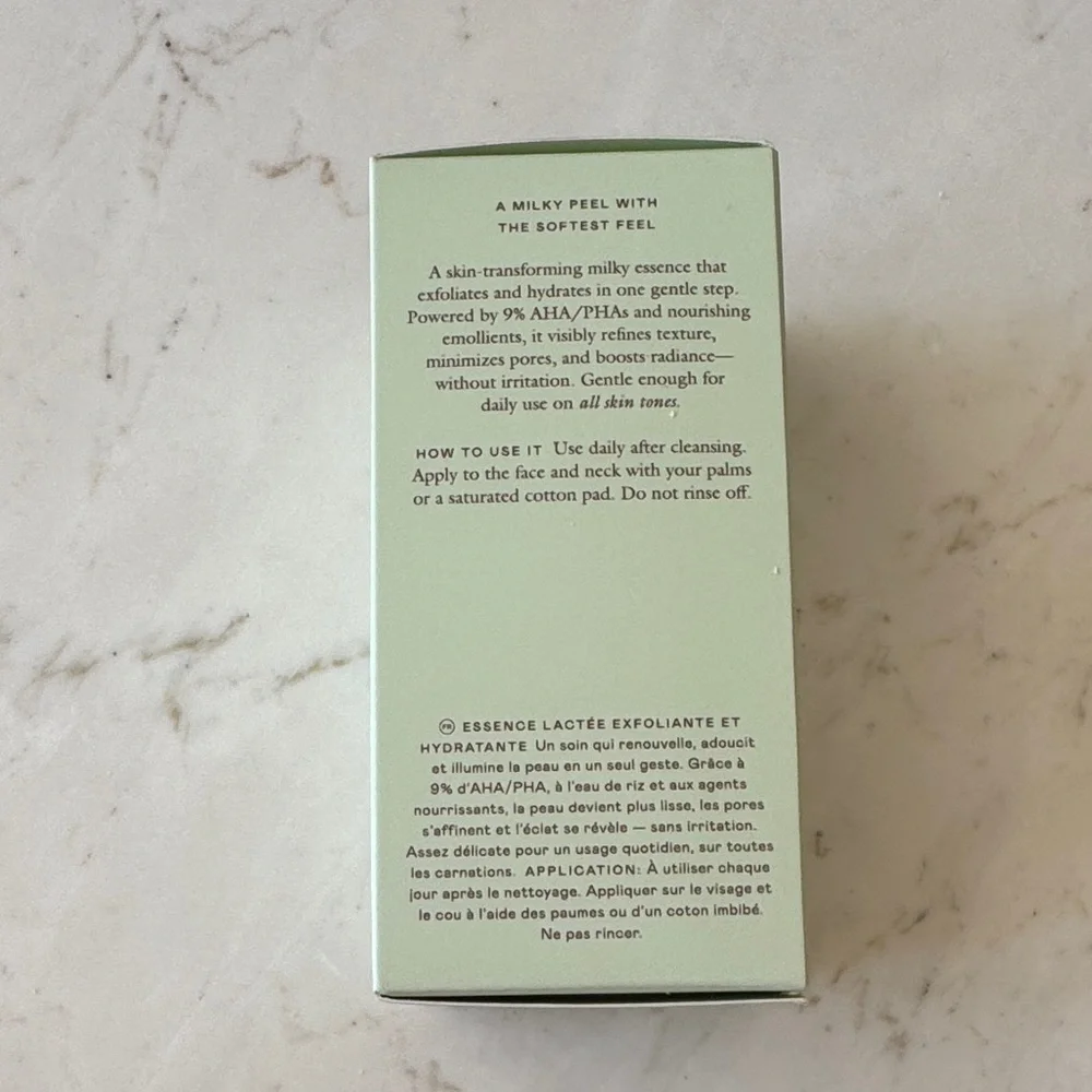 Cashmere Peel Milky Exfoliant & Hydrating Essence - Mint